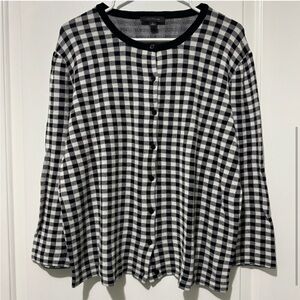 Black & White Cardigan Gingham Cardigan